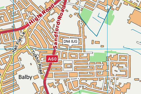 DN4 8JG map - OS VectorMap District (Ordnance Survey) DN4 8JG map - OS VectorMap District (Ordnance Survey)