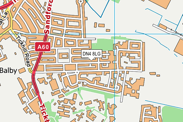 DN4 8LG map - OS VectorMap District (Ordnance Survey) DN4 8LG map - OS VectorMap District (Ordnance Survey)