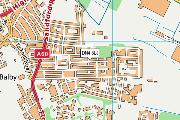 DN4 8LJ map - OS VectorMap District (Ordnance Survey) DN4 8LJ map - OS VectorMap District (Ordnance Survey)