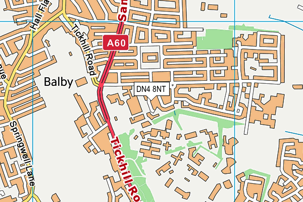 DN4 8NT map - OS VectorMap District (Ordnance Survey) DN4 8NT map - OS VectorMap District (Ordnance Survey)