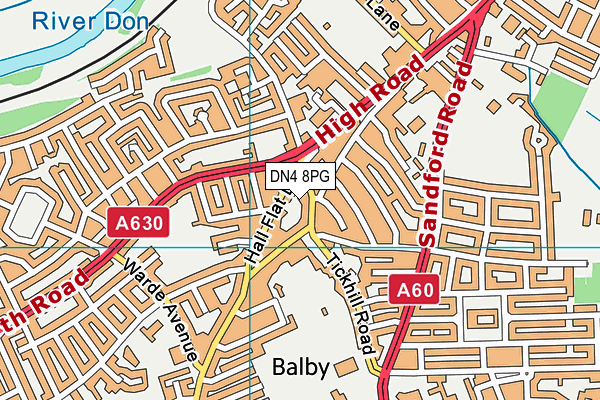 DN4 8PG map - OS VectorMap District (Ordnance Survey) DN4 8PG map - OS VectorMap District (Ordnance Survey)