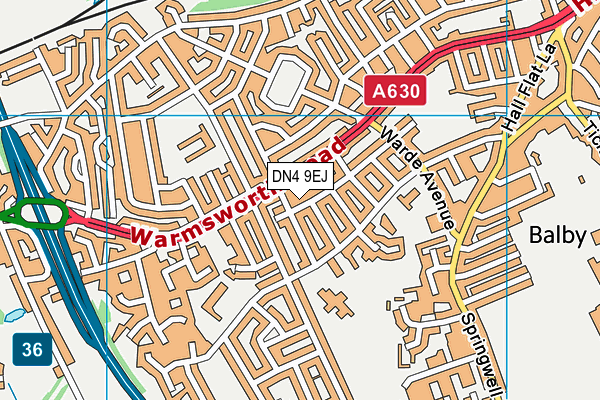 DN4 9EJ map - OS VectorMap District (Ordnance Survey) DN4 9EJ map - OS VectorMap District (Ordnance Survey)