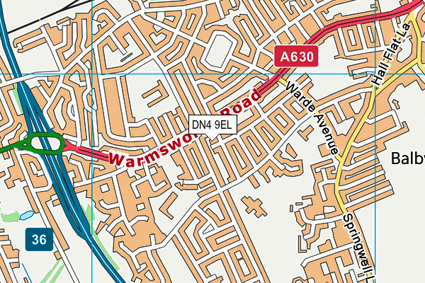 DN4 9EL map - OS VectorMap District (Ordnance Survey) DN4 9EL map - OS VectorMap District (Ordnance Survey)