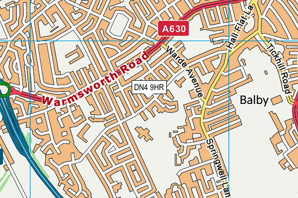 DN4 9HR map - OS VectorMap District (Ordnance Survey) DN4 9HR map - OS VectorMap District (Ordnance Survey)