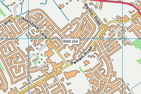 DN40 2AA map - OS VectorMap District (Ordnance Survey) DN40 2AA map - OS VectorMap District (Ordnance Survey)