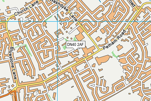 DN40 2AF map - OS VectorMap District (Ordnance Survey) DN40 2AF map - OS VectorMap District (Ordnance Survey)
