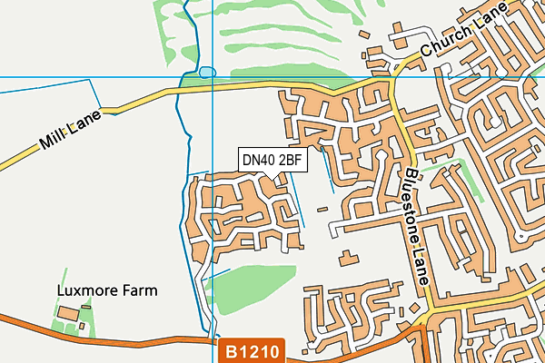DN40 2BF map - OS VectorMap District (Ordnance Survey) DN40 2BF map - OS VectorMap District (Ordnance Survey)
