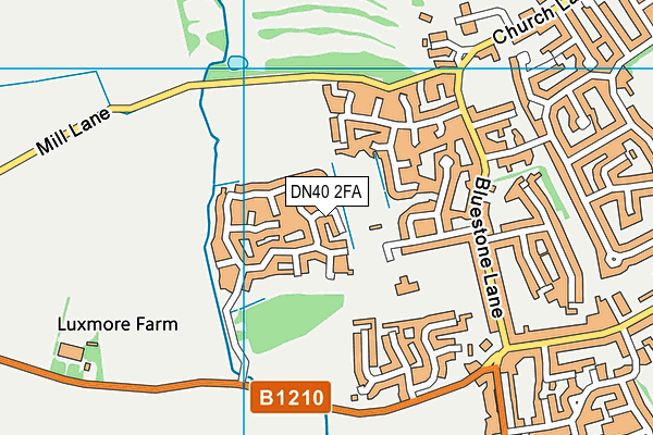 DN40 2FA map - OS VectorMap District (Ordnance Survey) DN40 2FA map - OS VectorMap District (Ordnance Survey)