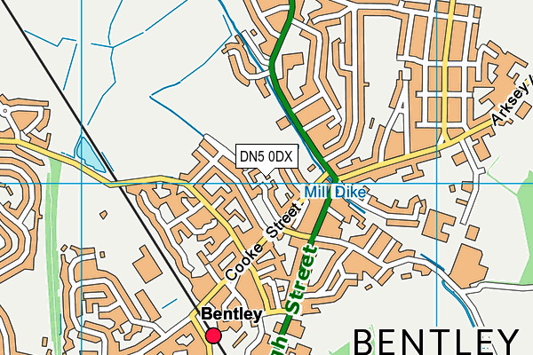 DN5 0DX map - OS VectorMap District (Ordnance Survey)