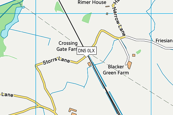 DN5 0LX map - OS VectorMap District (Ordnance Survey) DN5 0LX map - OS VectorMap District (Ordnance Survey)