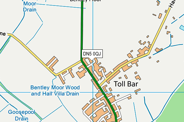 DN5 0QJ map - OS VectorMap District (Ordnance Survey) DN5 0QJ map - OS VectorMap District (Ordnance Survey)