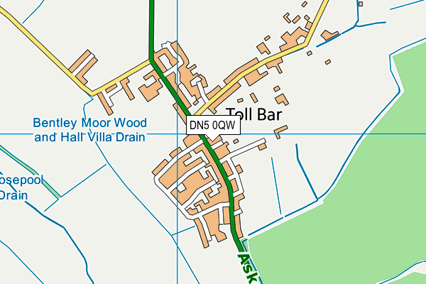 DN5 0QW map - OS VectorMap District (Ordnance Survey) DN5 0QW map - OS VectorMap District (Ordnance Survey)