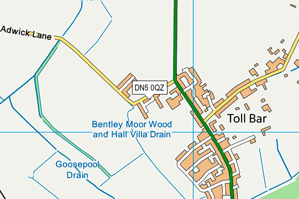 DN5 0QZ map - OS VectorMap District (Ordnance Survey) DN5 0QZ map - OS VectorMap District (Ordnance Survey)