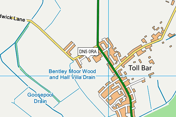 DN5 0RA map - OS VectorMap District (Ordnance Survey) DN5 0RA map - OS VectorMap District (Ordnance Survey)