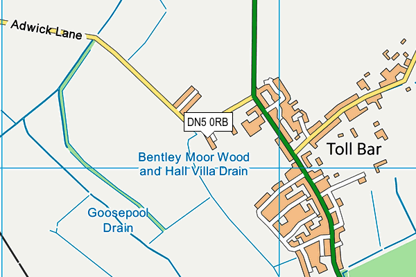 DN5 0RB map - OS VectorMap District (Ordnance Survey) DN5 0RB map - OS VectorMap District (Ordnance Survey)