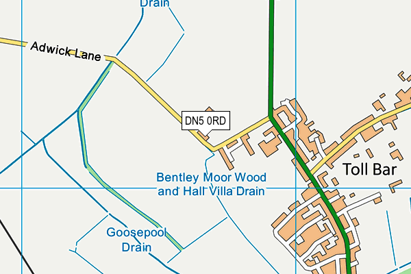 DN5 0RD map - OS VectorMap District (Ordnance Survey) DN5 0RD map - OS VectorMap District (Ordnance Survey)