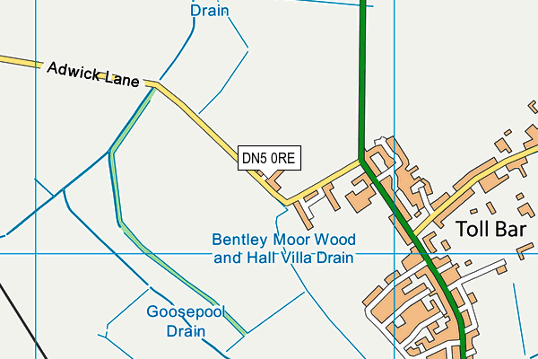 DN5 0RE map - OS VectorMap District (Ordnance Survey) DN5 0RE map - OS VectorMap District (Ordnance Survey)