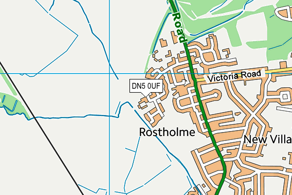 DN5 0UF map - OS VectorMap District (Ordnance Survey)