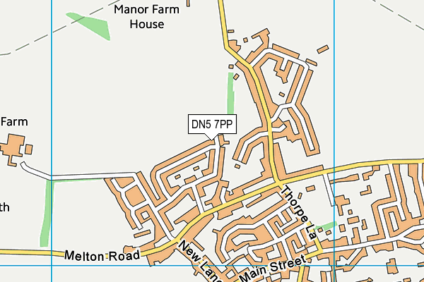 DN5 7PP map - OS VectorMap District (Ordnance Survey) DN5 7PP map - OS VectorMap District (Ordnance Survey)