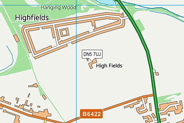 DN5 7UJ map - OS VectorMap District (Ordnance Survey) DN5 7UJ map - OS VectorMap District (Ordnance Survey)