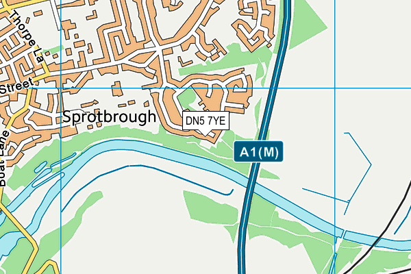 DN5 7YE map - OS VectorMap District (Ordnance Survey) DN5 7YE map - OS VectorMap District (Ordnance Survey)
