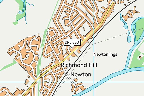 DN5 8BD map - OS VectorMap District (Ordnance Survey) DN5 8BD map - OS VectorMap District (Ordnance Survey)