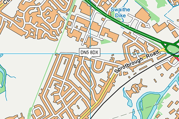 DN5 8DX map - OS VectorMap District (Ordnance Survey) DN5 8DX map - OS VectorMap District (Ordnance Survey)