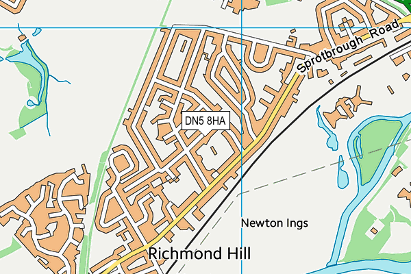 DN5 8HA map - OS VectorMap District (Ordnance Survey) DN5 8HA map - OS VectorMap District (Ordnance Survey)