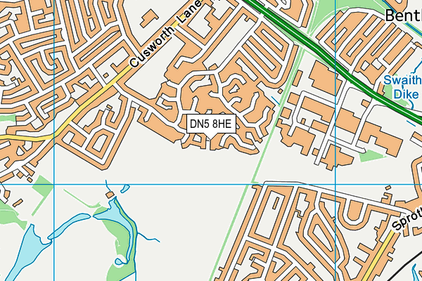 DN5 8HE map - OS VectorMap District (Ordnance Survey) DN5 8HE map - OS VectorMap District (Ordnance Survey)
