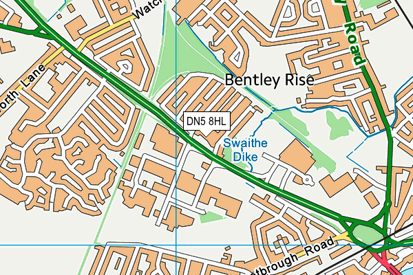 DN5 8HL map - OS VectorMap District (Ordnance Survey) DN5 8HL map - OS VectorMap District (Ordnance Survey)