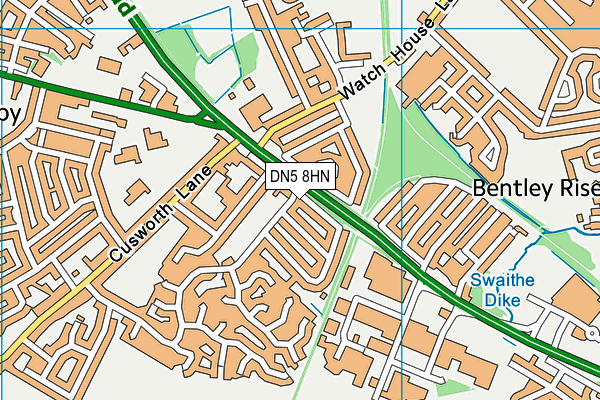 DN5 8HN map - OS VectorMap District (Ordnance Survey) DN5 8HN map - OS VectorMap District (Ordnance Survey)