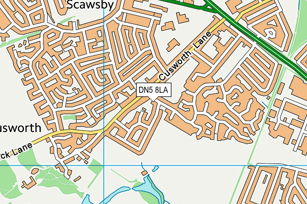 DN5 8LA map - OS VectorMap District (Ordnance Survey) DN5 8LA map - OS VectorMap District (Ordnance Survey)