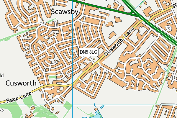 DN5 8LG map - OS VectorMap District (Ordnance Survey) DN5 8LG map - OS VectorMap District (Ordnance Survey)