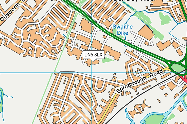 DN5 8LX map - OS VectorMap District (Ordnance Survey) DN5 8LX map - OS VectorMap District (Ordnance Survey)