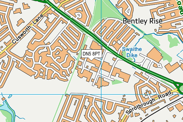 DN5 8PT map - OS VectorMap District (Ordnance Survey) DN5 8PT map - OS VectorMap District (Ordnance Survey)
