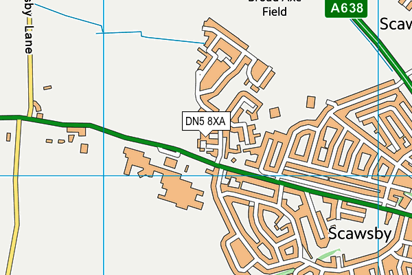 DN5 8XA map - OS VectorMap District (Ordnance Survey) DN5 8XA map - OS VectorMap District (Ordnance Survey)