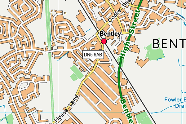 DN5 9AB map - OS VectorMap District (Ordnance Survey) DN5 9AB map - OS VectorMap District (Ordnance Survey)