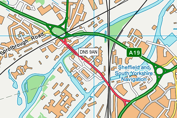 DN5 9AN map - OS VectorMap District (Ordnance Survey) DN5 9AN map - OS VectorMap District (Ordnance Survey)