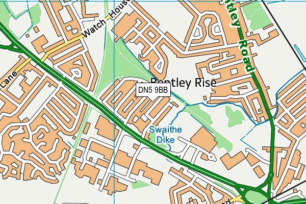DN5 9BB map - OS VectorMap District (Ordnance Survey) DN5 9BB map - OS VectorMap District (Ordnance Survey)