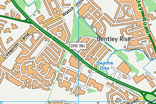 DN5 9BJ map - OS VectorMap District (Ordnance Survey) DN5 9BJ map - OS VectorMap District (Ordnance Survey)