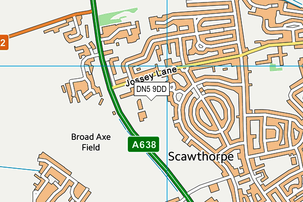 DN5 9DD map - OS VectorMap District (Ordnance Survey)