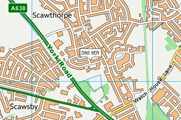 DN5 9ER map - OS VectorMap District (Ordnance Survey) DN5 9ER map - OS VectorMap District (Ordnance Survey)
