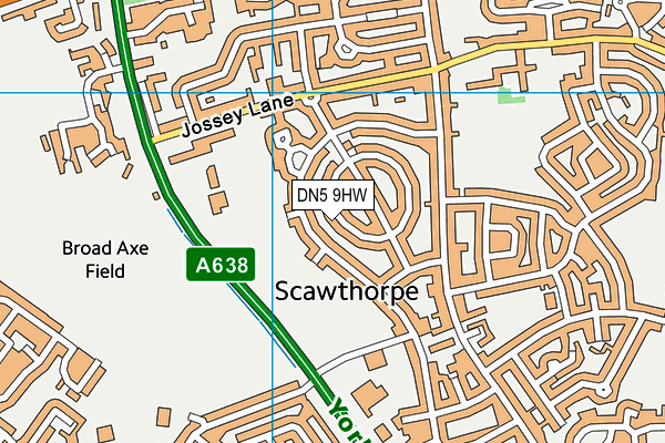 DN5 9HW map - OS VectorMap District (Ordnance Survey) DN5 9HW map - OS VectorMap District (Ordnance Survey)