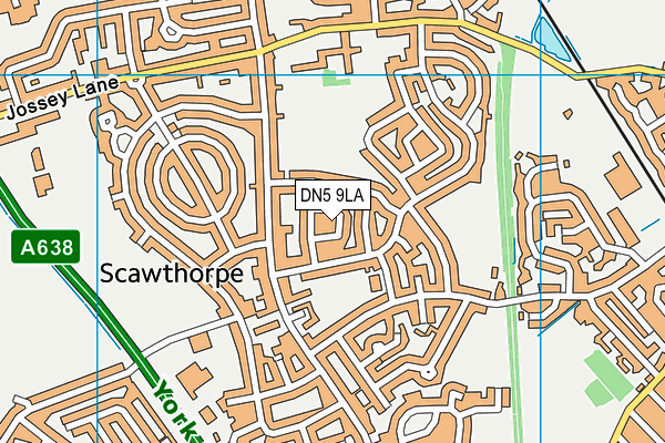 DN5 9LA map - OS VectorMap District (Ordnance Survey) DN5 9LA map - OS VectorMap District (Ordnance Survey)