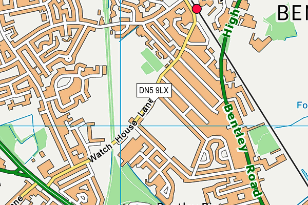 DN5 9LX map - OS VectorMap District (Ordnance Survey) DN5 9LX map - OS VectorMap District (Ordnance Survey)