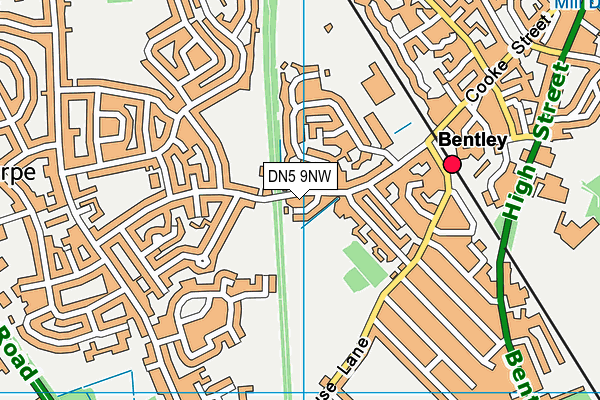DN5 9NW map - OS VectorMap District (Ordnance Survey) DN5 9NW map - OS VectorMap District (Ordnance Survey)