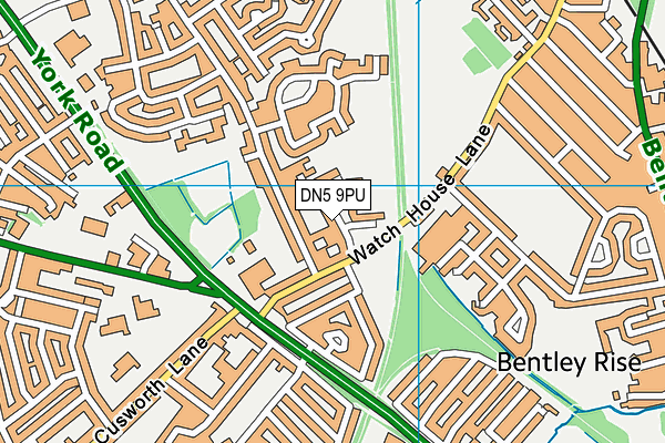 DN5 9PU map - OS VectorMap District (Ordnance Survey) DN5 9PU map - OS VectorMap District (Ordnance Survey)