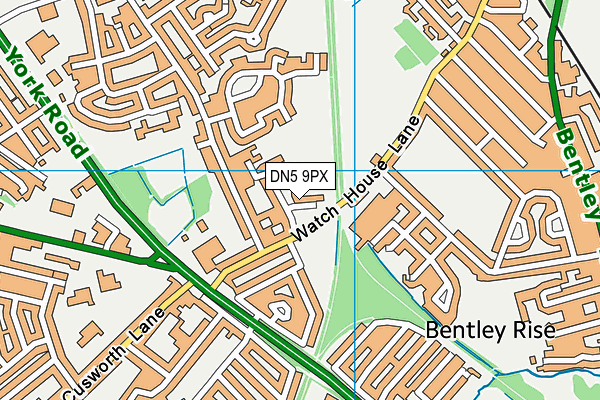 DN5 9PX map - OS VectorMap District (Ordnance Survey) DN5 9PX map - OS VectorMap District (Ordnance Survey)