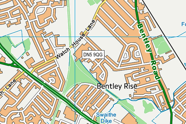DN5 9QG map - OS VectorMap District (Ordnance Survey) DN5 9QG map - OS VectorMap District (Ordnance Survey)