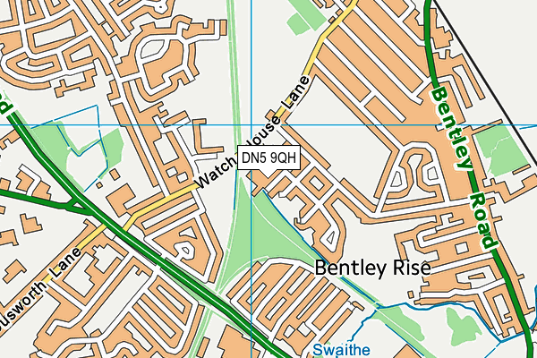 DN5 9QH map - OS VectorMap District (Ordnance Survey) DN5 9QH map - OS VectorMap District (Ordnance Survey)